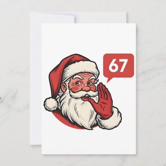 Convite 67 Natal Alegre Seis Sete Brainrot Papai Noel (Frente)