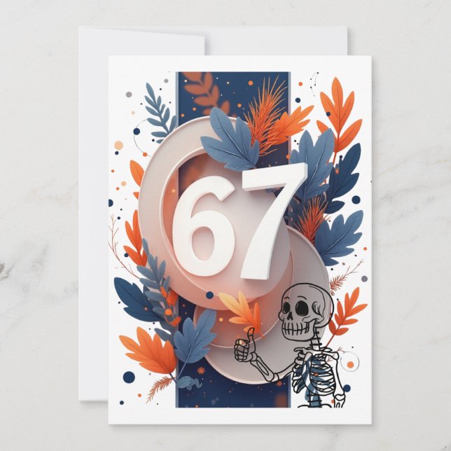 Convite 67 Skeleton Hand Halloween (Frente)