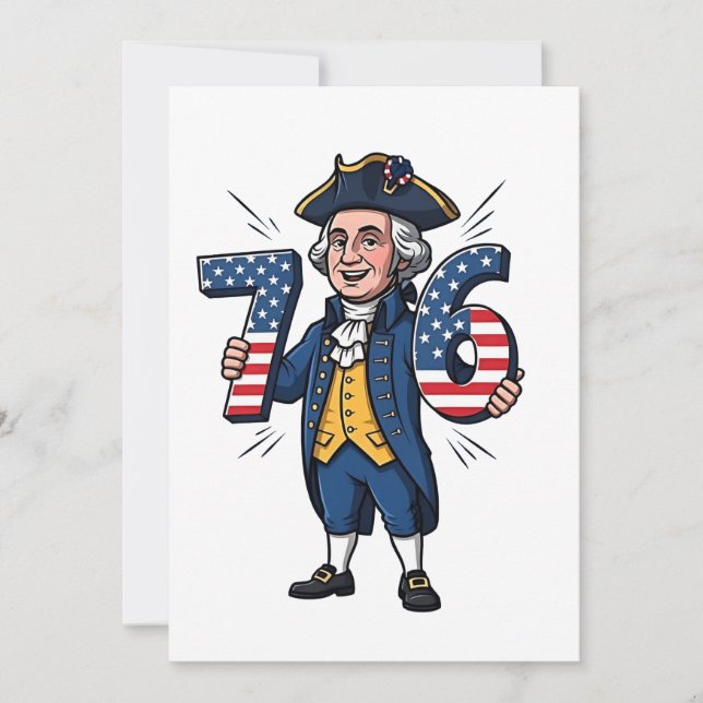 Convite 6-7 7-6 George Washington Seis Sete Meme 67 Trend (Frente)