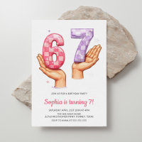 6 7 Meme Tendência Aniversário Six Seven