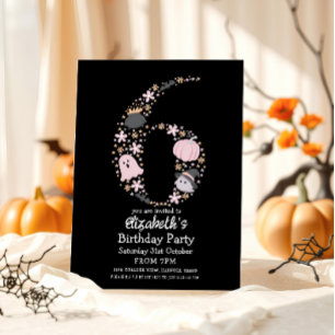 Convite 6 Birthday Halloween