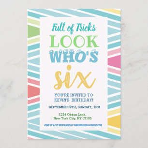 Convite 6 Birthday Invitation Sayings