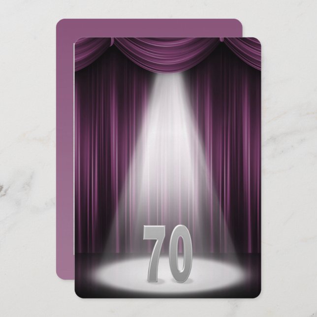 Convite 70º Aniversário de Bodas de Prata (Frente/Verso)