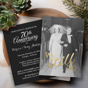 Convite 70º Aniversário de Casamento com Foto - Nós Ainda