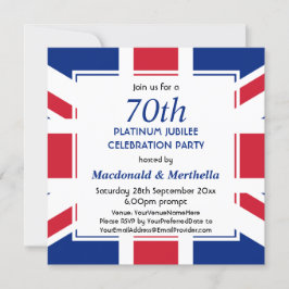 Convite 70º Celebração de Platina UNION JACK