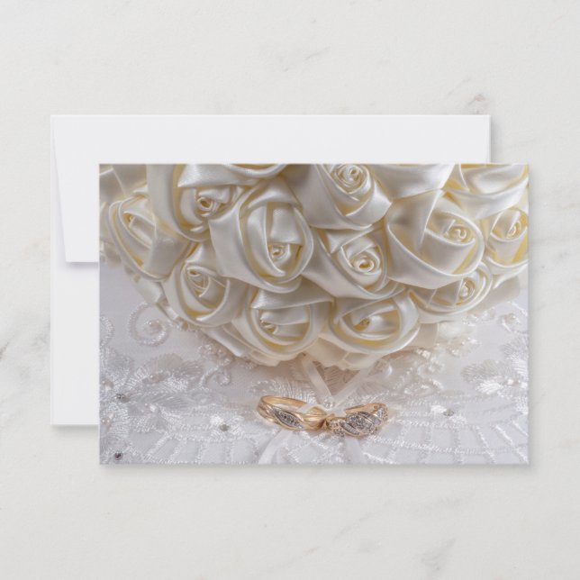 Convite 7060-Ramo de Noiva com Alianças de Casamento (Frente)