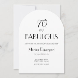Convite 70 and Fabulous Seventy Birthday Invitation