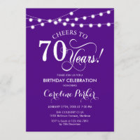 70 Aniversário - Branco roxo