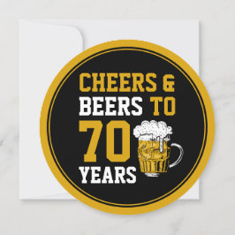 Convite 70 Aniversário Saúde e Cervejas aos 70 anos modern
