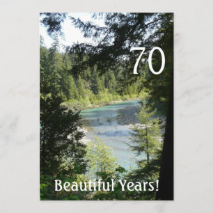 Convite 70 Anos Bons!-Aniversário+Lago Woodland