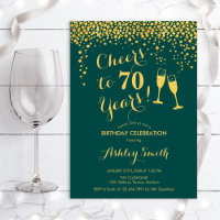 70 Birthday - Aplausos Para 70 Anos Emerald Green