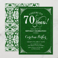 70 Birthday - Damasco Verde