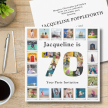 70 Birthday Design da sua própria Colagem de Fotos