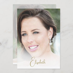 Convite 70 Birthday Foto Elegante Moderna