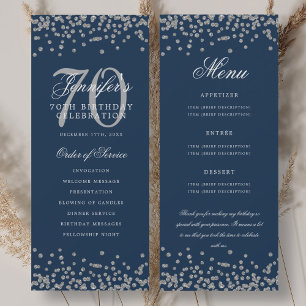 Convite 70 Birthday Programa Menu Obrigado U Marinho Silve