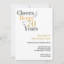 70 Birthday Saúde e Beers - festa mínima