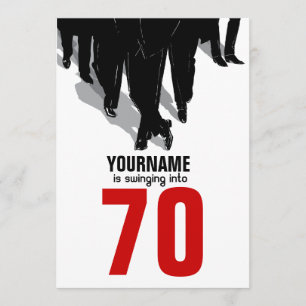 Convite 70 Birthday Swingers Rat Pack