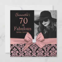 70 de Aniversário do rosa dourado damasco
