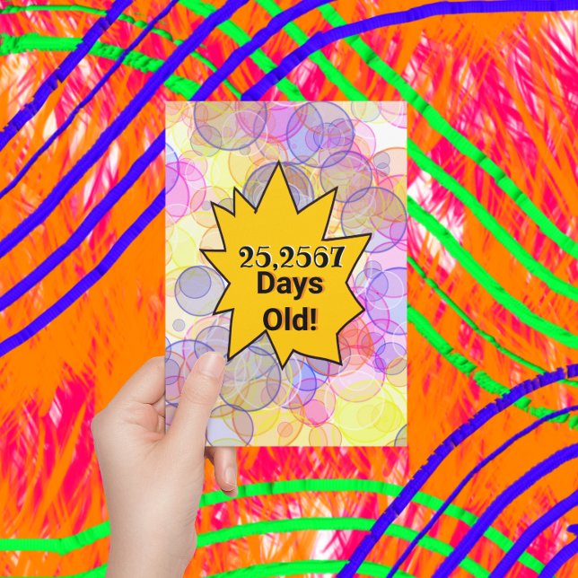 Convite 70 de aniversário e crachá em dias (Criador carregado)