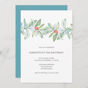 Convite 70 de Natal Botânico Aniversário