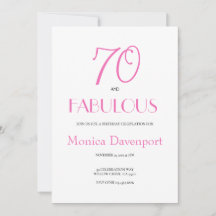 70 e Fabuloso Aniversário de 70 anos