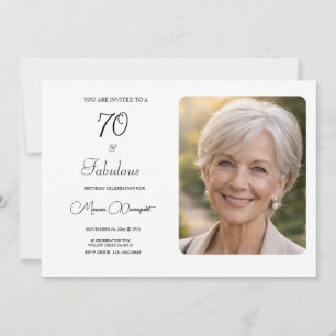 Convite 70 e Fabulosos Foto Aniversário de 70 anos