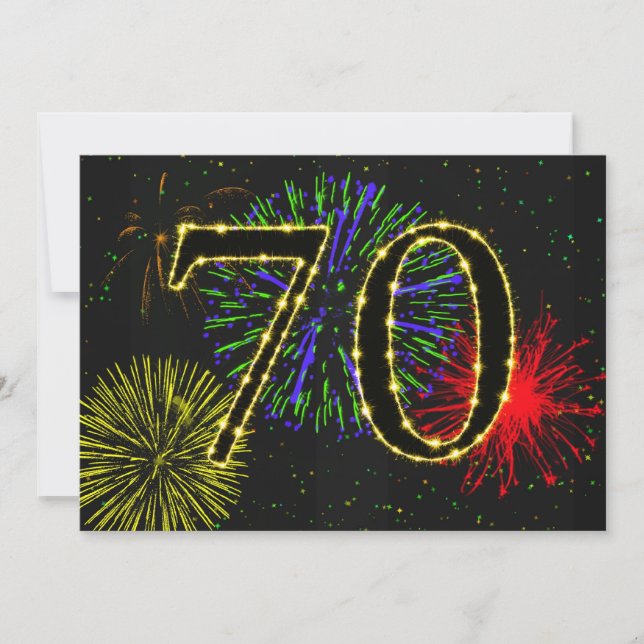 Convite 70 festa de aniversário convidada (Frente)