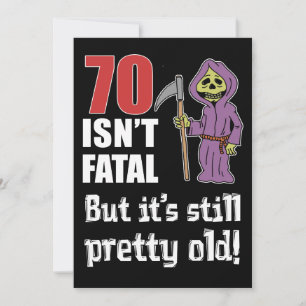 Convite 70 não é fatal, mas a antiga "Funny Grim Reaper" c
