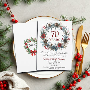Convite 70 Platinum Weding Anniversário Winter