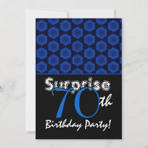 Convite 70 SURPRESA Estrelas Azuis Royal W1448
