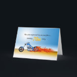Convite 70th Birthday Flaming Motorcycle Party Invitation<br><div class="desc">Revving up and burning over! A  burning motorbike with flames waving behind,  riding fast with your party invitation! See the whole range of cards for ages and relationships in my store. All artwork copyright Norma Cornes</div>