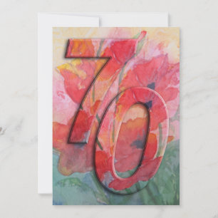 Convite 70th Birthday Party Invitation - Freesias