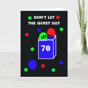 Convite 70th Surprise Birthday Party Invitation -- Secret
