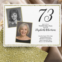 73º Personalizado Foto Branco e Dourado 