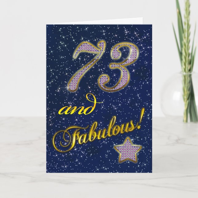 Convite 73rd Birthday party Invitation (Frente)