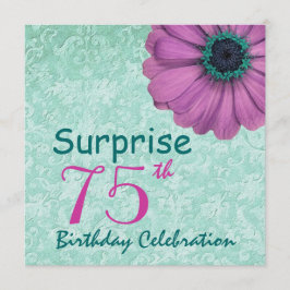 Convite 75. º aniversário SURPREE Feminine Squares F75Z