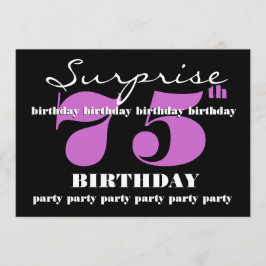 Convite 75.a Festa de aniversário