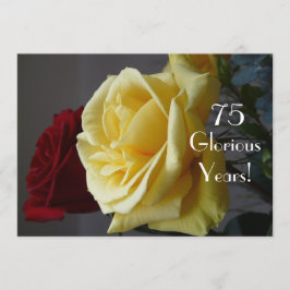 Convite 75 GloriousYears! - Aniversário/dois Rosa-com