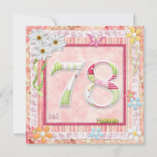 Convite 78.o estilo de remoção de festas de aniversário