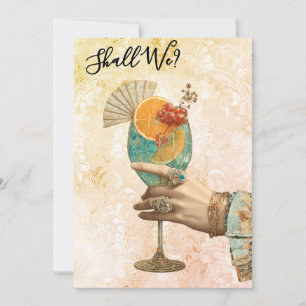 Convite *~* 7 A101 Cocktail Ornate  FOTO   DESPEDIDA DE SO