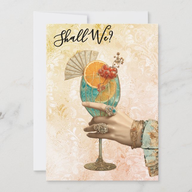 Convite *~* 7 A101 Coquetel Ornate  FOTO   DESPEDIDA DE SO (Frente)