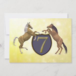 Convite 7 anos de idade, cavalos de criação de festas de a