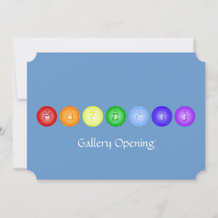 Convite 7 Chakras principais em um círculo