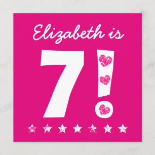 Convite 7o Rosa conhecido feito sob encomenda do