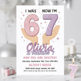 Convite 7th Birthday Girl Invitation