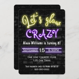 Convite 8º Aniversário - Sinal de Brilho no Brick Wall