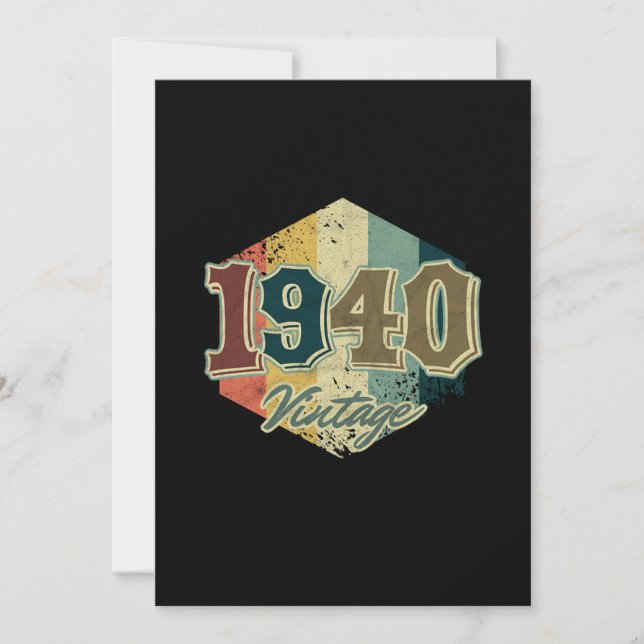 Convite 80 º Aniversário da Celebração Presente 1940 Volta (Frente)