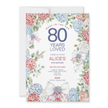 80 Aniversário, 4 de julho Vermelho Branco e Azul 