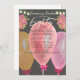 Convite 80 Aniversário Balões Flores e Luzes Convidam (Frente/Verso)