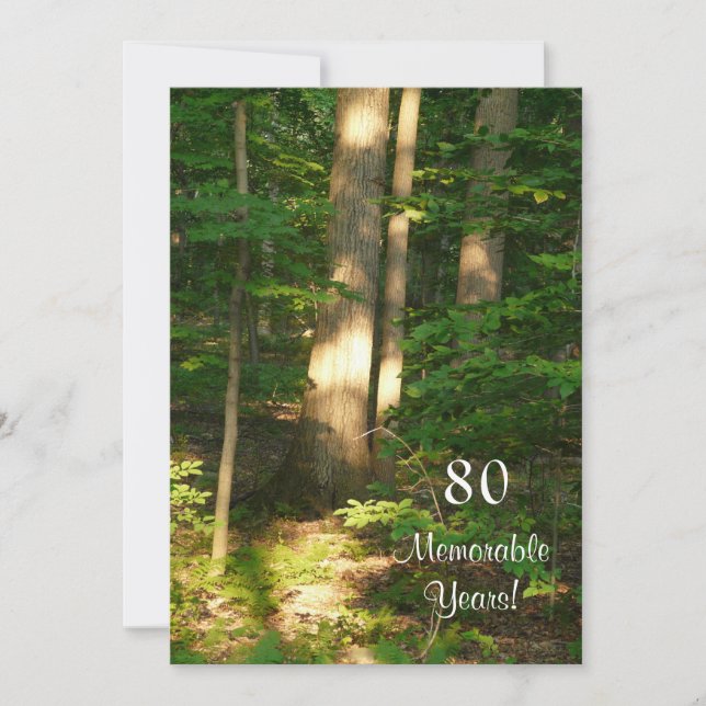 Convite 80 Anos memoráveis/Nascimento-Masculino (Frente)